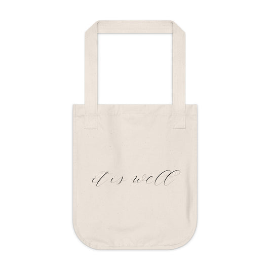 Organic It Is Well Canvas Tote Bag