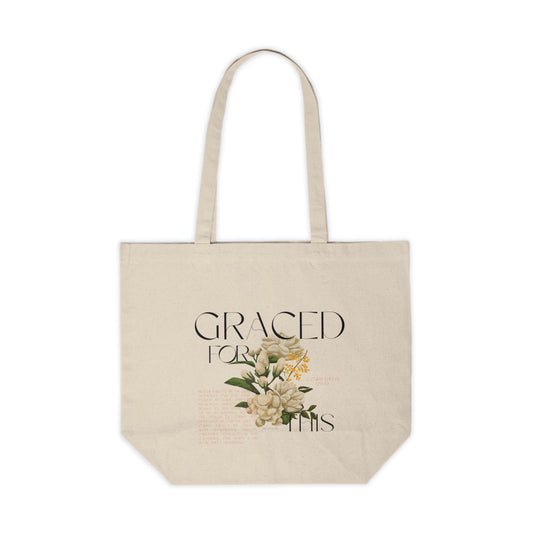 Graced For This Canvas Shopping Tote