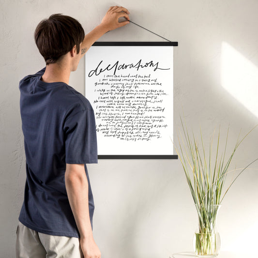 Declarations Poster with Hanger